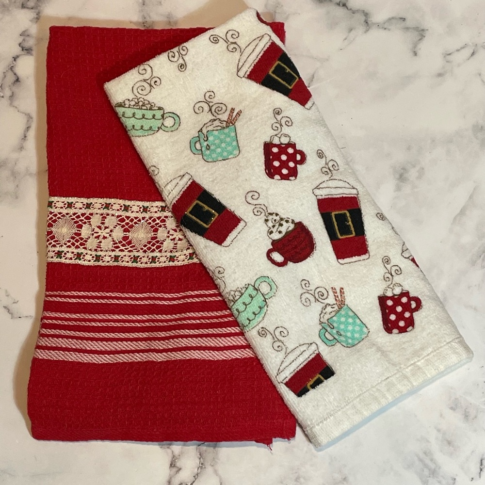 Hot Chocolate & Lace Dishtowel Set
